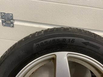 Alu disky 5x112 Škoda ,VW R16 s zimné pneu Michelin - 2