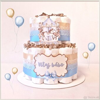 Plienková torta MODRÝ KOLOTOČ - 2