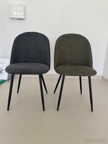 Jedálenské stoličky (3 zelené, 3 sivé) - 2