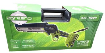 Malá akumulátorová reťazová píla 1000W 2x reťaz 2x AKU 21V - 2