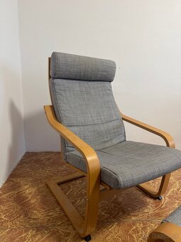 Kreslo ikea poang + podozka - 2
