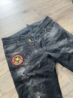 Par krat vzate panske tmavosede rifle zn Dsquared, vel. L - 2