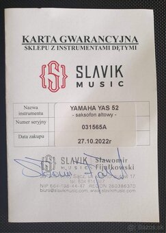 Alt saxofón - Yamaha YAS 52 - 2