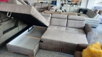 Rohová sedacia súprava lôžko, úložný priestor, - 2