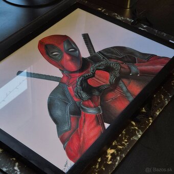 Deadpool realistická kresba - 2