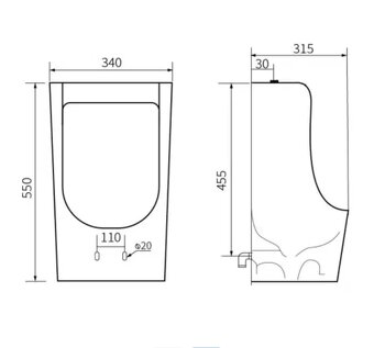 Pisoar zavesny Mexen Nolan - 2