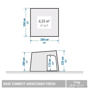 Nafukovacia kempingová predsieň - Predstan - 2