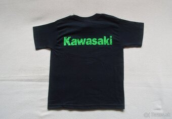 Kawasaki kvalitné tričko cierne zelené - 2
