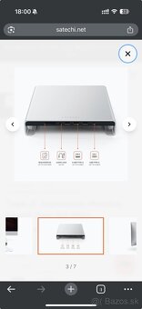 Satechi Aluminum Monitor Stand Hub for iMac – Silver - 2