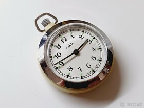 Pekne zachovale nemecke vreckove hodiny Ruhla s etiketou - 2