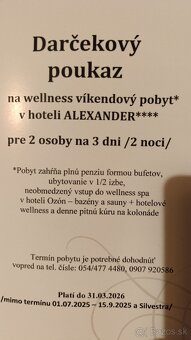 Predám poukaz na wellness pobyt v Bardejovských kúpeľoch - 2