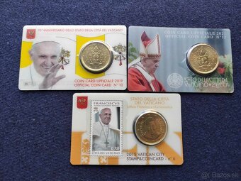 Vatikánske karty 50 cent - pápež František - 2
