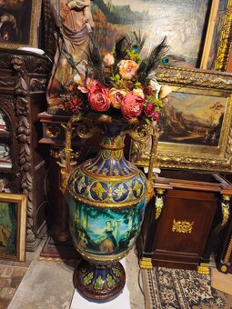 Luxusná starožitnã, keramická vázaz pólov.19.storoč. - 2