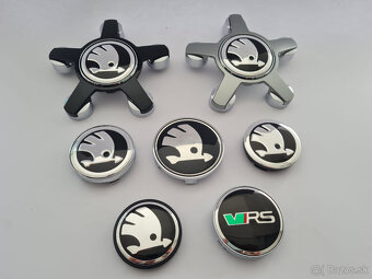 Stredové krytky - pukličky kolies ŠKODA / VRS - 2