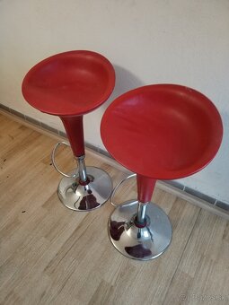Barové stoličky červené 2 ks - 2