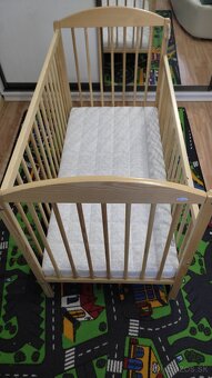 Drevená detská postieľka prírodná Kubo II - 2