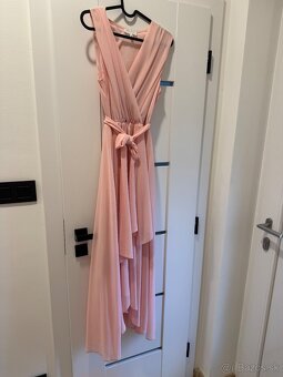 Predám ružové šaty M - 2