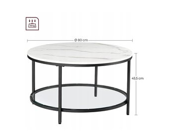 Okrúhly konferenčný stolík 80x80x45,5cm - 2