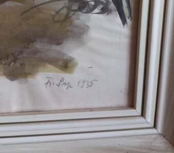 Akvarel František Srp rok 1935 - 2