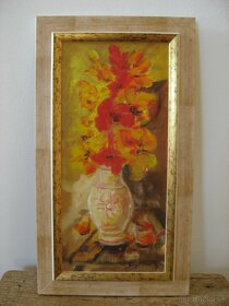 Olejomaľba "Gladioly" (R. Bollová) - 2