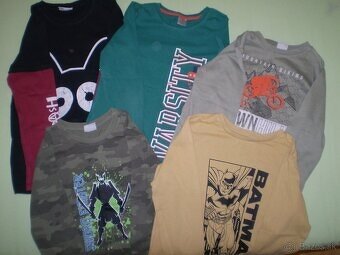 Tričká dlhý rukáv č. 128 - 134 /12 ks/ - 2