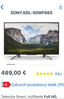 TV SONY KDL 50wf665 - 2