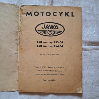 Originál príručka Jawa 250,350 - 2