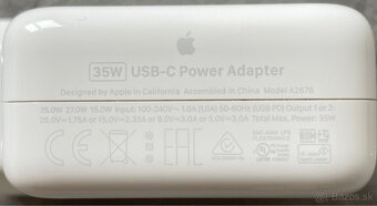 Apple 35 W Dual USB-C Power Adapter Original - 2