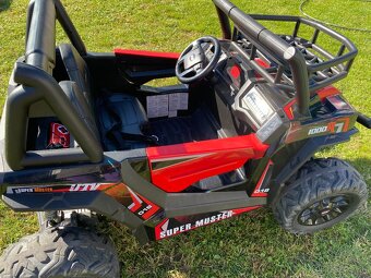 Elektrické autíčko UTV 24V, červené, dvojmiestne do 100 kg - 2