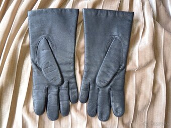 Čierne nové kożené rukavice vintage štýl - 2