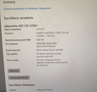Predám Lenovo All in one - 2