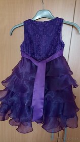 Dievčenské fialové spoločenske/princeznovské šaty - 2