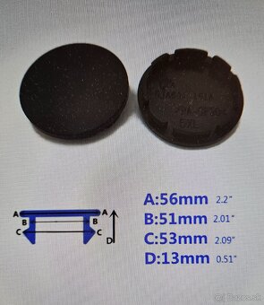 Predám stredové krytky kolies 56mm - 2
