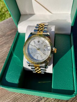 Rolex DateJust - 41mm, silver-golden, silver dial - 2