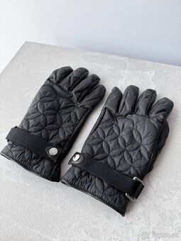 Originál LOUIS VUITTON dámske čierne kožené rukavice - 2