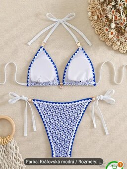 Dámske plavky nové veľkosť L kráľovská modrá - 2