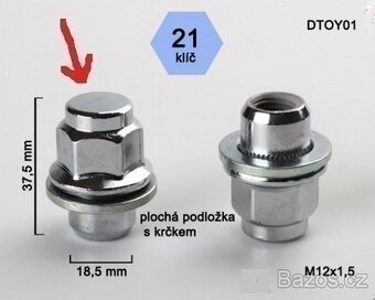 Matice originál Toyota,Mitsubishi,Lexus (M12x1,5 mm) - 2