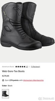 velkost 38 - kozene moto cizmy ALPINESTARS goretex - 2
