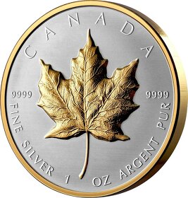investičné striebro - mince - Maple leaf Ultra high relief - 2