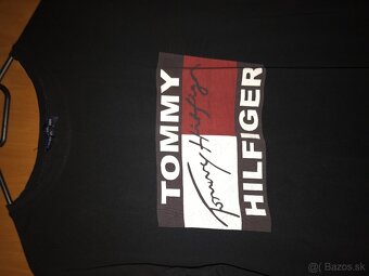 TOMMY HILFIGER black pánske tricko L/XL - 2