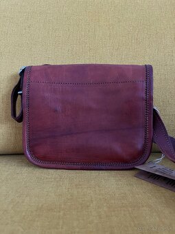 Kozena kabelka hnedej farby, Gusti Leder Natur, NEW - 2