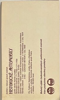 HISTORICKÉ AUTOMOBILY - Známkový sešitek 1988 - 2