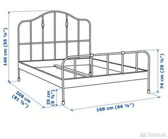 IKEA SAGSTUA posteľ aj s lamelovým roštom - 2