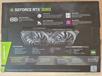 MSI RTX 3060 12 GB, Ventus 2x - 2