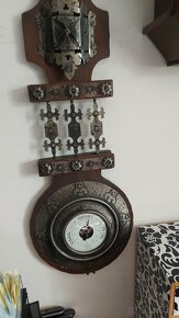 Predám starý veľký barometer s teplomerom Precision France 9 - 2