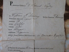 Dokument r. 1819 Bratislava, vydaný cestovný doklad, Fekete - 2