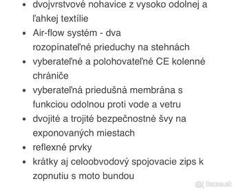TEXTILNÉ PÁNSKE MOTO NOHAVICE MBW DAG 60 - 2