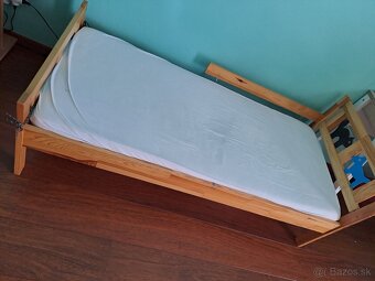 Detska postel 160x70 s roštom a matracom - 2