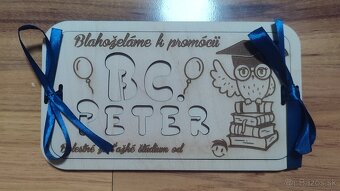 Drevená darčeková karta k promócii na peniaze - 2