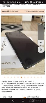 Predám HONOR 70 250G - 2